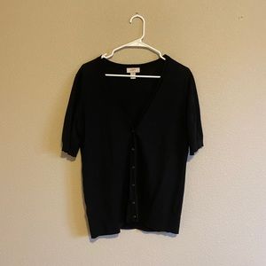 Button up short sleeve cardigan